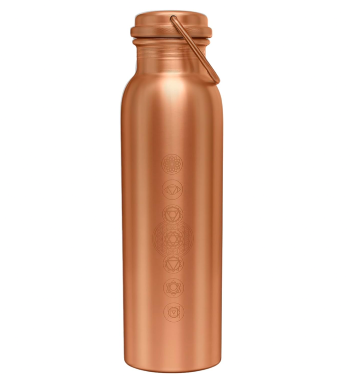 七脈輪能量平衡｜純紅銅提把隨身壺1000ml（經典平蓋款 / 便攜提把款）